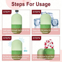 1 heart-shaped capsule silicone ice roller facial compress device for