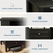 2 Drawers Nightstand Wooden Bedside Cabinet Bedroom Storage Side Table