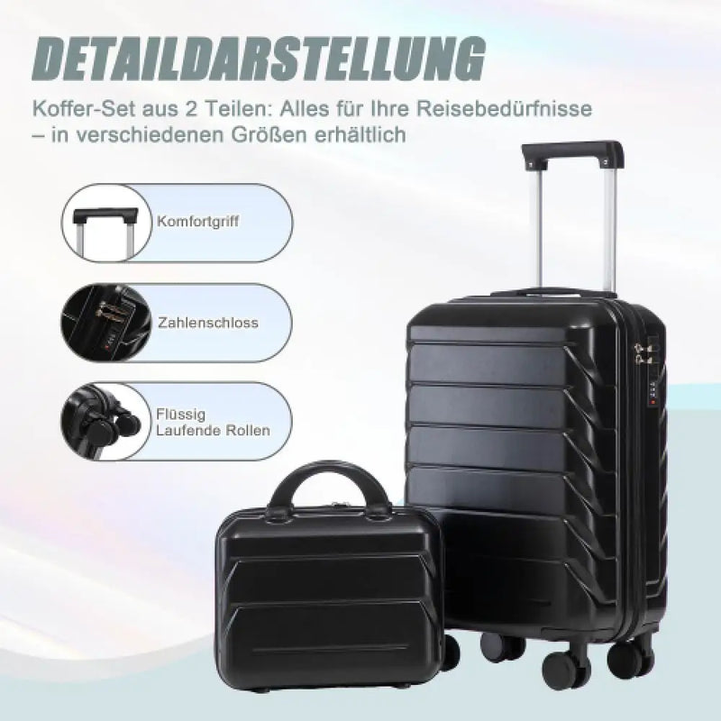14 "/19" 2-piece ABS spinner trunk set with combination lock &