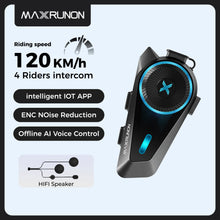 MAXRUNON D10 Motorcycle Bluetooth Intercom Helmet Headset 4 Riders Moto