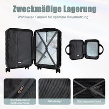 14 "/19" 2-piece ABS spinner trunk set with combination lock &