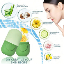 1 heart-shaped capsule silicone ice roller facial compress device for