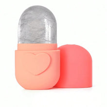 1 heart-shaped capsule silicone ice roller facial compress device for
