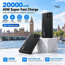 20000mAh Power Bank 40W Ultra Fast Charging, High Capacity Portable