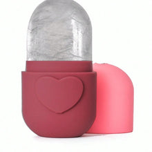 1 heart-shaped capsule silicone ice roller facial compress device for