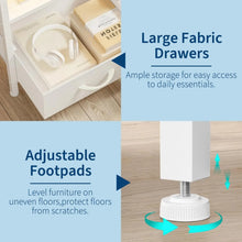 Bedside Table with 2 Sockets, Side with Drawers & Open Shelf, Sofa for