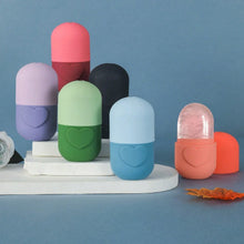 1 heart-shaped capsule silicone ice roller facial compress device for