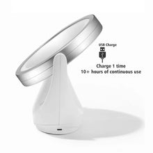 LED Makeup Mirror 1X 5X Magnification Rotating Portable Double Sided