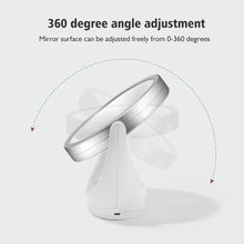 LED Makeup Mirror 1X 5X Magnification Rotating Portable Double Sided