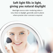 LED Makeup Mirror 1X 5X Magnification Rotating Portable Double Sided