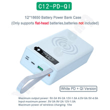 12*18650 Battery Power Bank Case Charger Box Holder Dual USB LCD