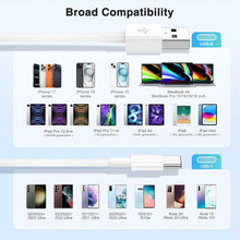 USB to Type C Fast Charging Cable for Iphone 17 Pro Max 16 Plus 15
