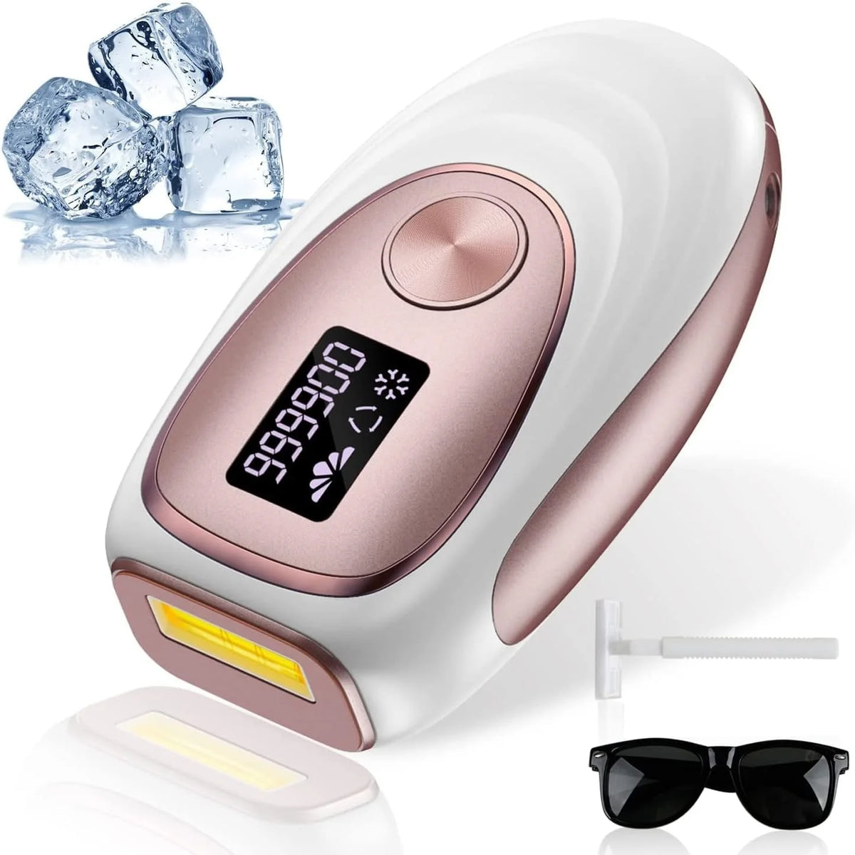 Painless IPL Laser Hair Removal Device with Ice-Cooling System