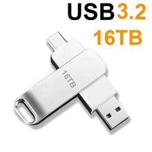 Lenovo USB3.2 USB Flash Drive 16TB OTG Pen High Speed Type-C Disk Real