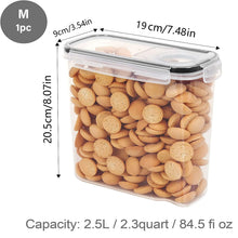 Cereal Containers Storage Set of 2/3/4 （2.5L 84oz）, Airtight Food for