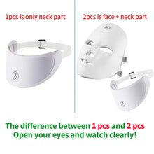 Face and Neck Beauty Machine LED Facial Mask Photon with 7 Colors Skin