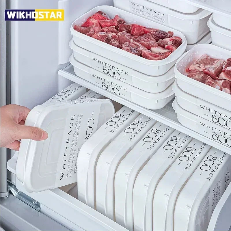 Kitchen Sealed Fresh Storage Containers 4 Size White Food Box for