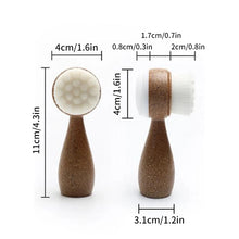 Coconut Shred Handle Facial Brush Double Sided Cleanser Blackhead
