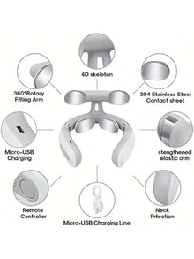 2026 1pc Portable Electric Neck Massager, Smart Cervical - and Shoulder