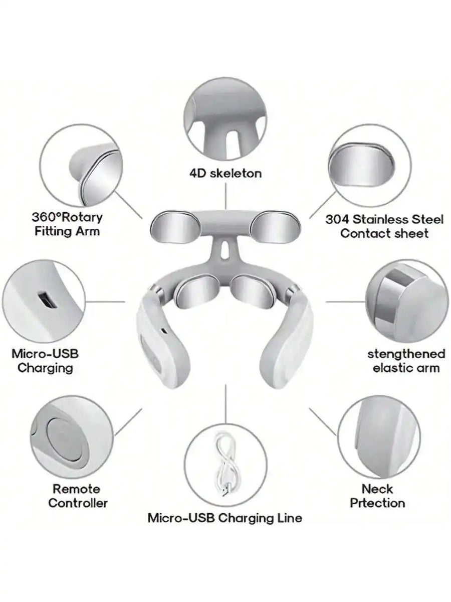 2026 1pc Portable Electric Neck Massager, Smart Cervical - and Shoulder