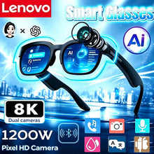 Lenovo AI Smart Motorcycle Glasses 8MP HD Camera 8K Shooting Real-time