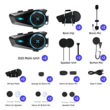MAXRUNON D10 Motorcycle Bluetooth Intercom Helmet Headset 4 Riders Moto