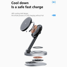 3 In 1 Magnetic Wireless Charger Stand Pad For Magsafe iPhone 16 15 14