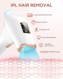 999900 Flashes IPL Hair Removal Safe Permanent Painless Epilator Face