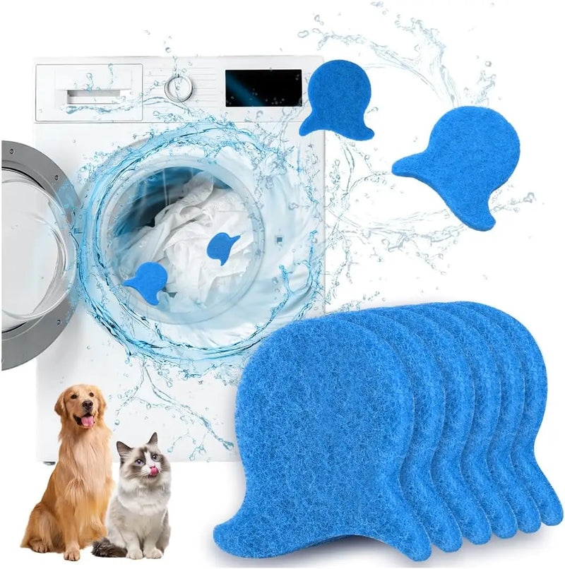 6 PCS Pet Hair Remover for Laundry - Effectively Removes Fur Lint &