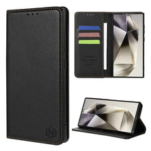 Wallet Skin Friendly Magnetic Slot Flip Leather Case For Samsung Galaxy