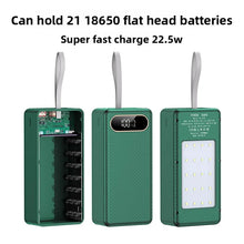 DIY 21*18650 Battery Storage Box 22.5W Fast Charging Mobile Power Bank