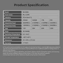 Netac NVMe SSD M2 1TB 2TB 500GB 250GB 3500MB/s PCIe3.0 2280 SInternal