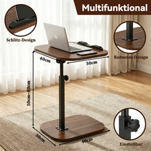 Height Adjustable C-Shaped Bedside Table Portable Laptop Desk Sturdy