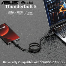 ASUS Thunderbolt 5 Cable 80Gbps PD 240W Data Cable Fast Charging 8K60Hz