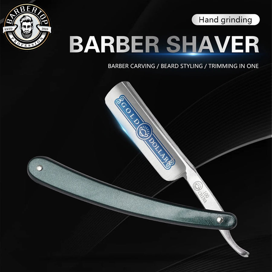 Straight Edge Razor Professional Haircut Beard Eyebrow Shaving Tool