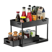 Multifunctional Storage Rack 2 Tier Under Sink Sliding Cabinet Basket