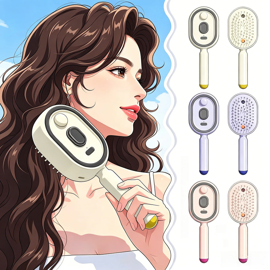 Electric Hair Care Spray Massage Comb Anti-static Self-cleaning