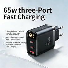 65W PD Fast USB Charge Charger 2 Ports EU US Plug Wall Adapter For