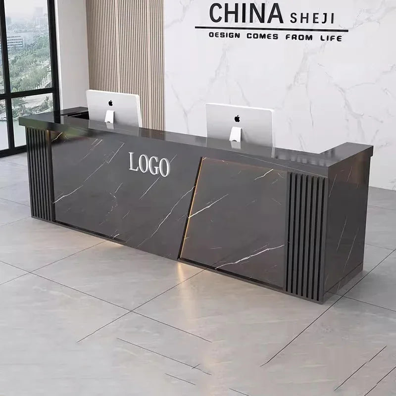 Hair Salon Cashier Reception Desk Counter Luxury Aesthetic Modern