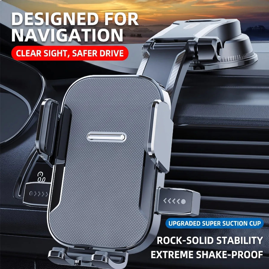 Car Phone Holder Mount Dashboard, 360° Rotatable Car Phone Stand with