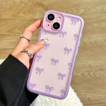Candy Color Bowknot Design Clear Phone Case For iPhone 18 Pro 17 16 15