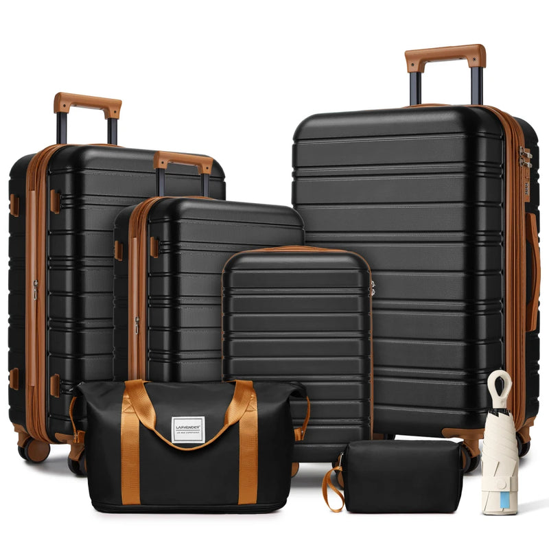 Luggage Sets 6 Piece with Duffel Bags, Hardside Expandable Suitcases
