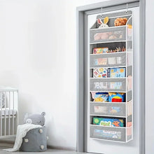 5-Shelf Hanging Storage Organizer - Behind Door, Anti-Tilt, 5 Large