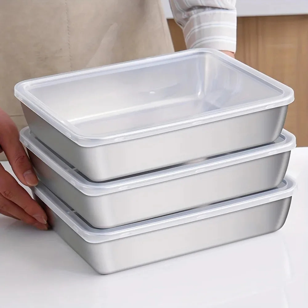 Stainless Steel Food Storage Containers Set - Airtight BPA-Free Kitchen
