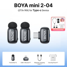 BOYA Mini 2 Wireless Lavalier Microphone AI Noise Reduction Mic for