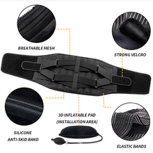 Lumbar Support Belt with Inflatable Pad Relieve Waist Pain Dual