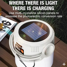 Camping Lantern Solar LED USB Rechargeable Portable Flashlight Outdoor