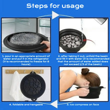 1PC Portable Foldable Silicone Ice Basin with Built-in Tray for