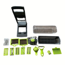 16-in-1 Vegetable Chopper - Manual Food Slicer with Container & Drain