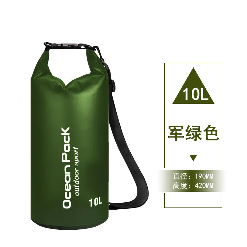10L Waterproof Swimming Bag Dry Sack Storage Pack Outdoor Camping